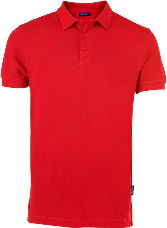 HRM Luxe heren poloshirts - hoogwaardig herenpoloshirt van 100% katoen - basic polo tot 60 graden, kleurecht, wasbaar, hoogwaardige en duurzame herenkleding rood (rood 03), L, rood (rood 03)