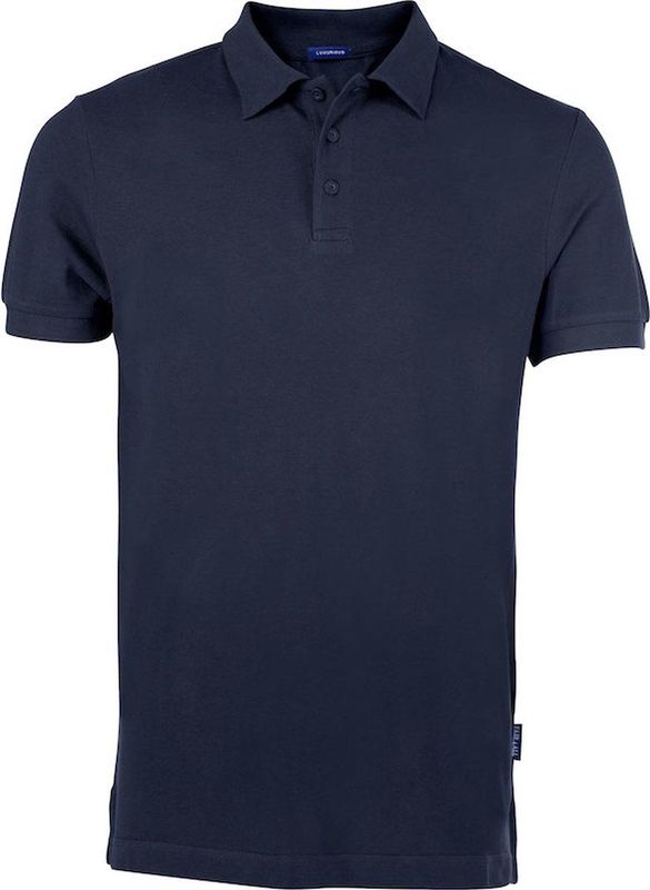 HRM Luxe poloshirt voor heren, hoogwaardig poloshirt van 100% katoen, basic polo tot 60 graden, kleurecht, wasbaar, hoogwaardige en duurzame kleding voor heren, marineblauw (04), M, Navy (04)