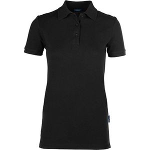 Women's 'Luxury Stretch' Polo met korte mouwen Black - XS