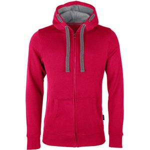 HRM - Heren Jas - Framboos - Katoen/Polyester - Premium Hoodie met Capuchon