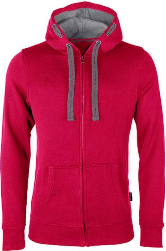 HRM - Heren Jas - Framboos - Katoen/Polyester - Premium Hoodie met Capuchon