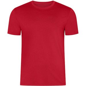 HRM Heren Zwaar Luxe Ronde Hals T-Shirt, Rood, Maat S I Fair Trade Heren Ronde Hals T-Shirt, 195 g/m² I Duurzaam & Gemaakt van 100% Biologisch Katoen
