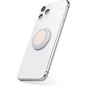 VONMÄHLEN The New Backflip Signature Aluminium telefoonhouder met statieffunctie, compatibel met elke smartphone, vingerhouder en magneethouder (roségoud)