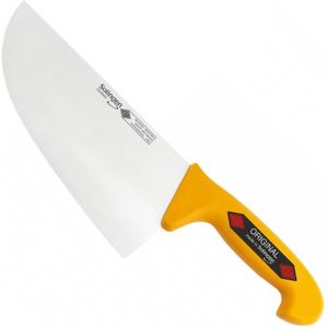 Eikaso Solingen Slagersmes Extra Breed 20 cm Lemmet - Stijf - Geel Heft