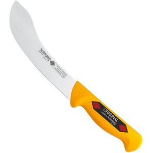 Eikaso Solingen Haakvormig Vilmes - 13 cm Lemmet - Ergonomisch Geel Handvat