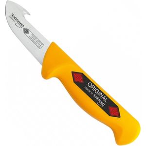 Eikaso Solingen Survivalmes voor Bushcrafting - 8 cm Lemmet - Stijf - Geel Handvat