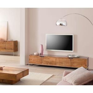 Tv-meubel Loca acacia natuur 200x40x40 cm massief hout