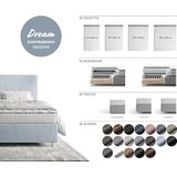 Boxspringbett Dream-Well 180x200 cm Mikrofaser Anthrazit Vintage mit Matratze und Topper