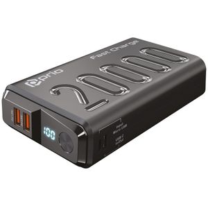 Powerbank - 20000mAh - USB C & USB A - Zwart - Li-Ion Polymeer