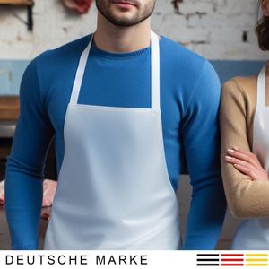 TronicXL 200 stuks Wegwerpschorten Wit – 130x76 cm - hygiënische bescherming voor slagers, keuken, laboratorium, bistro - One-size - plastic schort