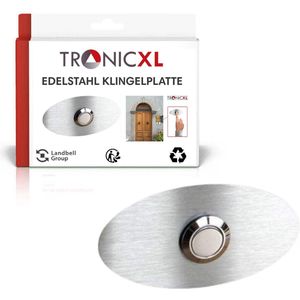 TronicXL belplaat belknop ontwerp V2A roestvrij stalen ovaal deurbel plaat plaat deurbel bel plaat roestvrij staal knop ovaal