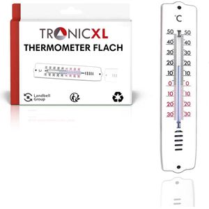 TronicXL 2 stuks wandthermometers voor binnen en buiten, -30 tot +50 °C, tuin, tuin-thermometer, huis, muur, kamerthermometer