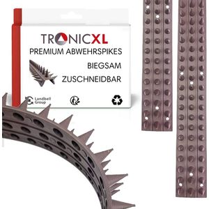 TronicXL 20x 50cm bescherming tegen diefstal + dierenafweer duiven afweer vogelspikes stekels bescherming tegen – vogels – dieven - katten - nest spikes vogelafweer strepen vogelverschrikker (10m)