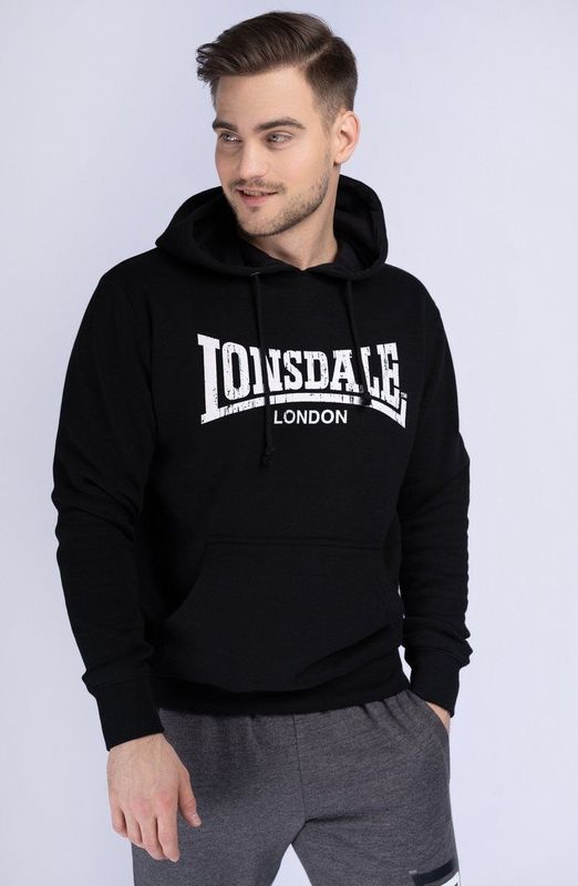 Lonsdale - Hoodie - Zwart - Katoen/Polyester