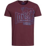 Lonsdale T-Shirt Langsett T-Shirt normale Passform Vintage Oxblood