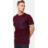 Lonsdale T-Shirt Langsett T-Shirt normale Passform Vintage Oxblood