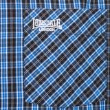 Lonsdale London - Brixworth - T-shirt - Blauw - Katoen/Polyester - Geruit