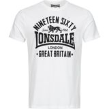 Lonsdale - T-shirt - Zwart - Katoen - Logoprint Voorzijde