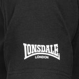 Lonsdale - T-shirt - Zwart - Katoen - Logoprint Voorzijde