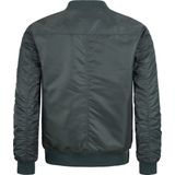 Herenjack - Slimfit - Bomberjack - Zwart - Polyester - Met Rits en Drukknoopzakken