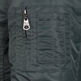 Herenjack - Slimfit - Bomberjack - Zwart - Polyester - Met Rits en Drukknoopzakken