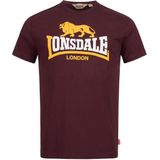 Lonsdale - Holmpton - T-shirt - Oxblood - 100% Katoen, Ademend
