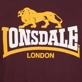 Lonsdale - Holmpton - T-shirt - Oxblood - 100% Katoen, Ademend