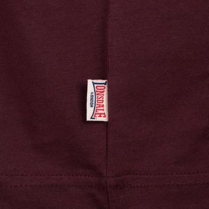 Lonsdale - Holmpton - T-shirt - Oxblood - 100% Katoen, Ademend