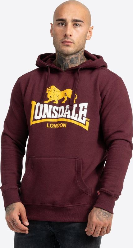 Lonsdale London - Sweatshirt - Bordeauxrood - Katoen/Polyester - Capuchon