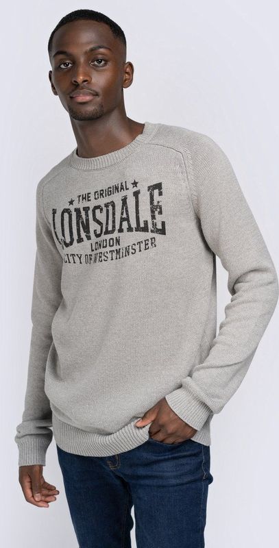 Lonsdale - Talgarreg - Trui - Marl Grey - 60% Polyacryl 40% Katoen