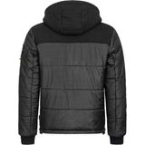 Lonsdale - 116051 - Gewatteerde Jas - Zwart - 100% Polyester, Capuchon met Teddyvoering
