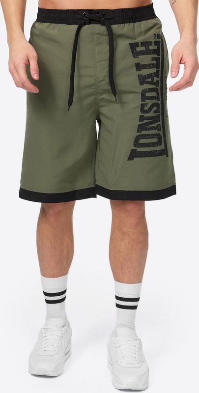 Lonsdale - Zwembroek - Zwart - Polyester - Met Logoprint