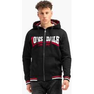 Lonsdale Nateby Kapuzensweatjacke mit Reißverschluss normale Passform Black-3XL