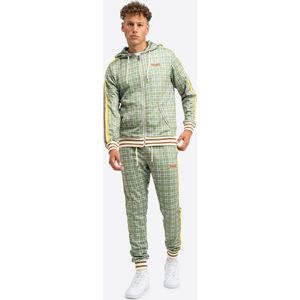 Lonsdale - Littlestone - Trainingspak - Groen/Geel/Ecru - Comfortabel Materiaal