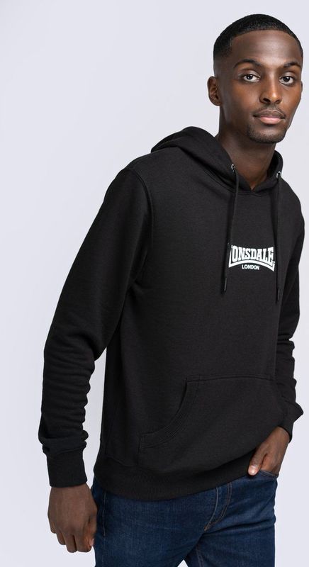Lonsdale Hoodie Beetham Kapuzensweatshirt schmale Passform Black