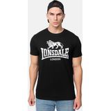 Lonsdale Heren Silverhill T-shirt, zwart/wit, 3XL