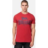 Lonsdale - Silverhill - T-shirt - Dark Red/Navy - Normale Passform