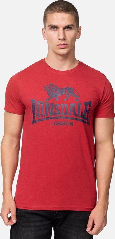 Lonsdale - Silverhill - T-shirt - Dark Red/Navy - Normale Passform