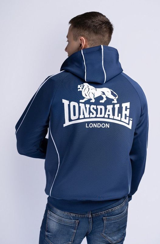 Lonsdale - Achavanich - Trainingsjacke - Dark Navy/White - Met Kapuze