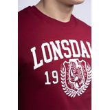 Lonsdale - Staxigoe - T-shirt - Oxblood/wit