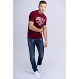 Lonsdale - Staxigoe - T-shirt - Oxblood/wit