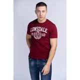 Lonsdale - Staxigoe - T-shirt - Oxblood/wit