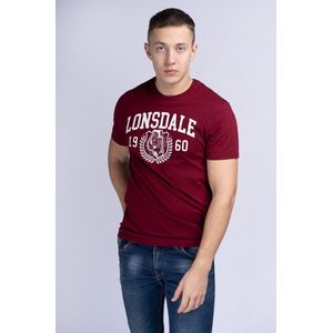 Lonsdale - Staxigoe - T-shirt - Oxblood/wit