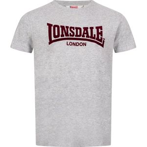 Lonsdale T-Shirt L8 One Tone T-Shirt normale Passform Marl Grey Oxblood