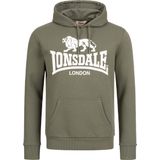 Lonsdale - Sherborne - Hoodie - Groen/Wit - Normale Passform