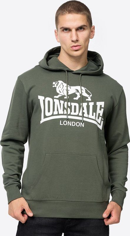 Lonsdale - Sherborne - Hoodie - Groen/Wit - Normale Passform
