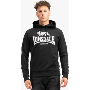 Lonsdale - Fremington - Hoodie - Sportief - Zwart - Slim Fit - Katoen en Polyester