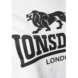 Lonsdale - Gutch Common - T-shirt - Wit/Zwart - Cropped