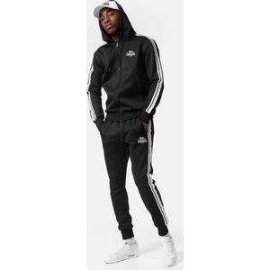 Lonsdale Weetwood trainingspak met capuchon, smalle pasvorm, zwart/wit, XL