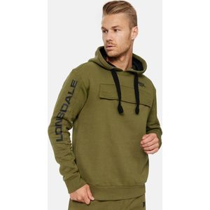 Lonsdale London Rushen Trui met capuchon olijf-zwart L - Katoen - Street wear